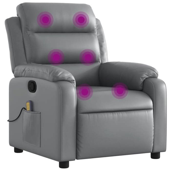 VidaXL Reclining Massage Armchair, Relaxation Chair with Footrest, Seat with Backrest and Armrests Living Room, 373496