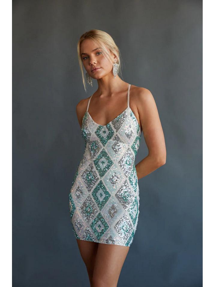 

Женское европейское и американское мини-платье с пайетками для вечеринки - Сексуальный вечерний стиль, 4 цвета Small