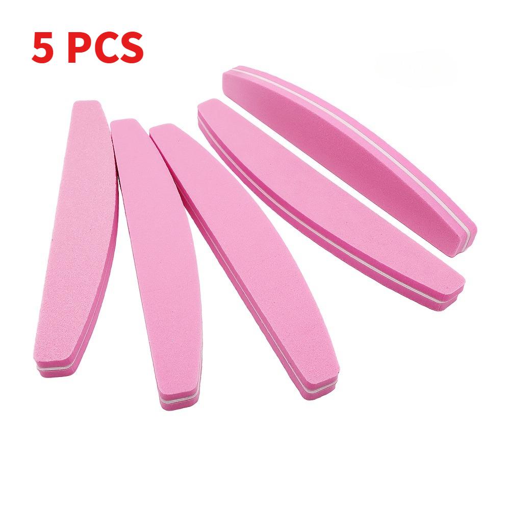 Xiaomi 5pcs Sponge Nail File Professional Double-sided Nail File Block Nail Polish Buffing Sanding Buffer Strip Polishing Pedicure