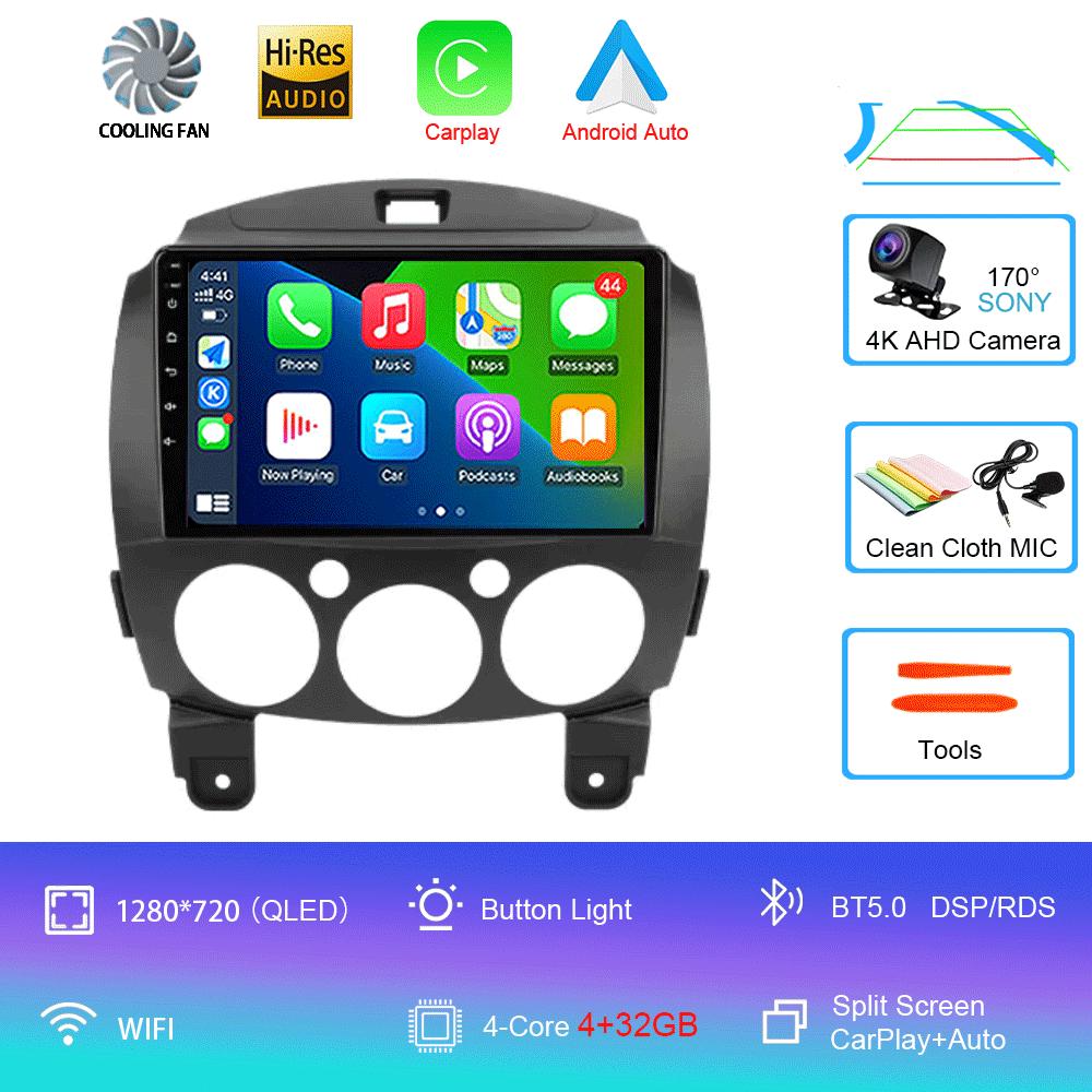 

Android 14 Car Radio Multimedia Player For MAZDA 2 Mazda2 2007 2008 2009 2010 2011 2012 2013 2014 GPS Navi 2 Din Autoradio QLED