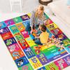 Educational ABC Kids Carpet with Numbers and Animals, Preschool Play Mat for Bedroom, Playroom, and Classroom