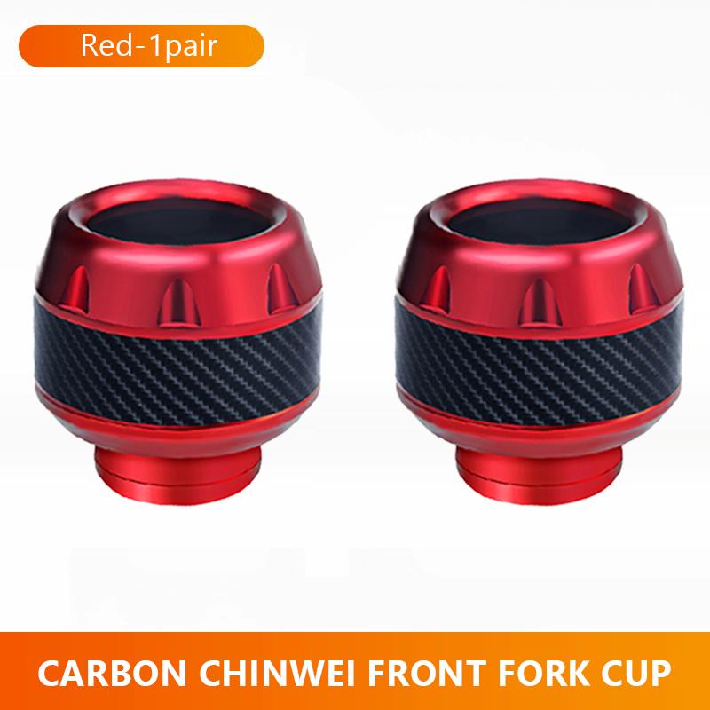 

SEAMETAL 2 шт. Защита от падений для мотоцикла из алюминиевого сплава, защита рамы передней вилки колеса скутера, слайдеры, мото экстерьер 2PCS красный