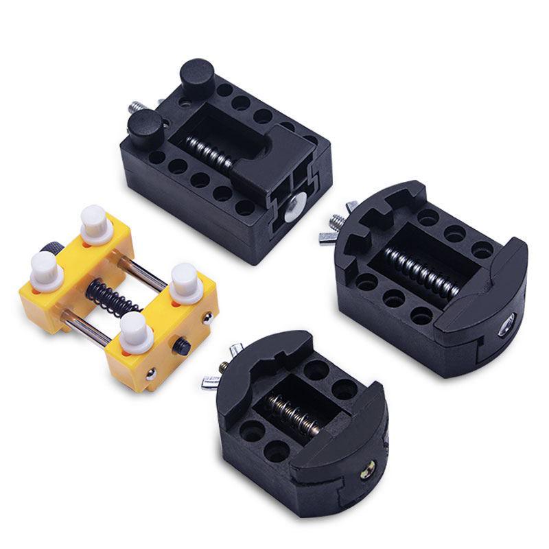 Multi-Style Watch Repair Kit: Case Opener, Stabilizing Holder & Face Fixing Tool.