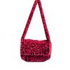 New Leopard Print Plush Messenger Bag Women'S Korean Version Fashion Imitation Fur Large Capacity Shoulder Bag Flip Trend