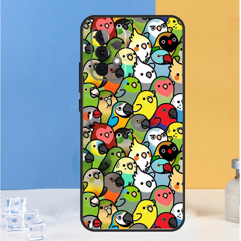 Parrot Birds Cockatiel For Samsung Galaxy A55 A35 A15 A13 A33 A53 A36 A26 A16 A54 A34 A14 A32 A52 A56 A05 A06 Case Samsung A36