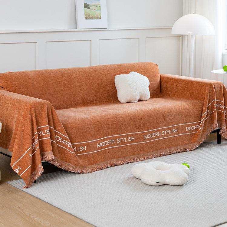 

Черный чехол для дивана с защитой от царапин, полотенце в стиле Ins, универсальный универсальный чехол в скандинавском стиле, универсальный чехол для дивана Four Seasons, одеяло с полным покрытием 180*130cm