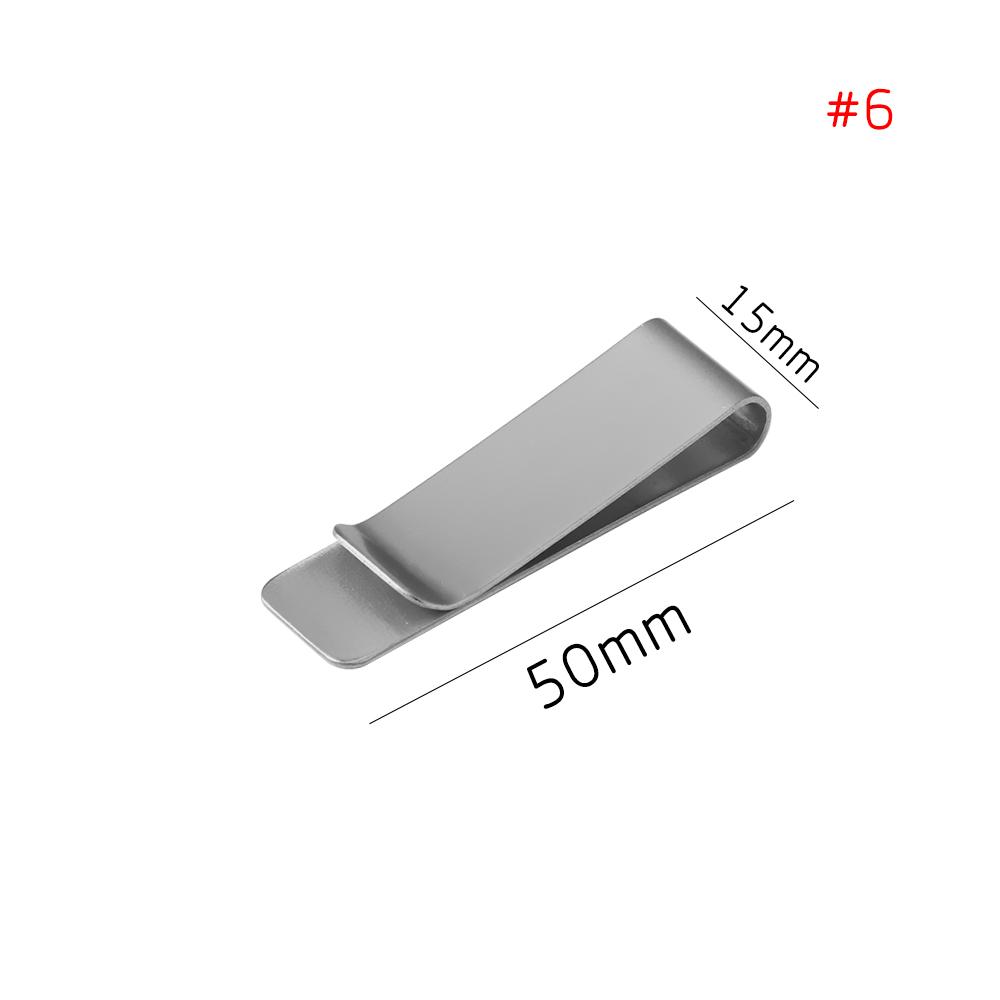School Office Supply Stainless Steel Handmade Leather Brass Clips Stainless Steel Pen Holder Clip Journal Notebook Paper Folder