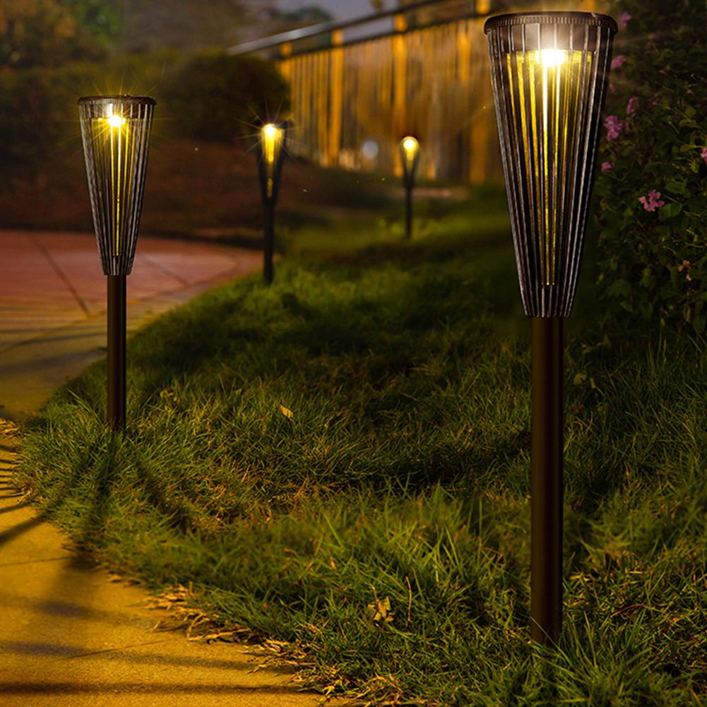 Outdoor Solar Pathway Lights Outdoor IP65 Waterproof Path Bright Lights Decorative White Warm Light For Yard Walkway Lawn Driveway