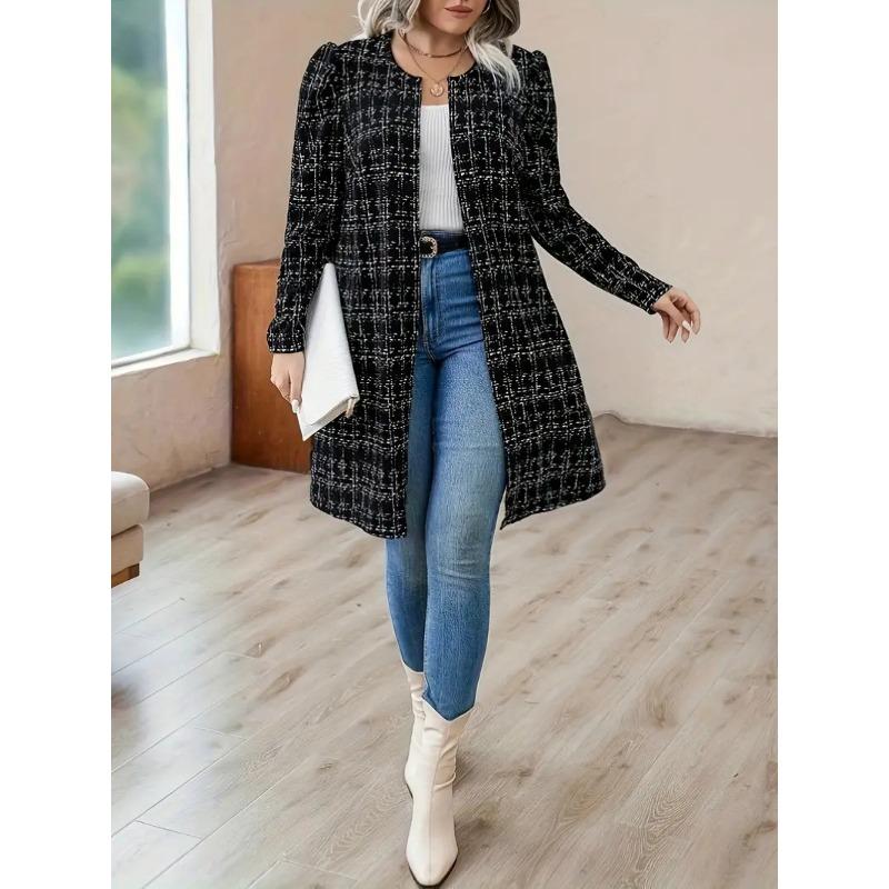 Europe And The United States Fashion Big Size Women's Cross-border Fall And Winter Fat MM Suit Jacket