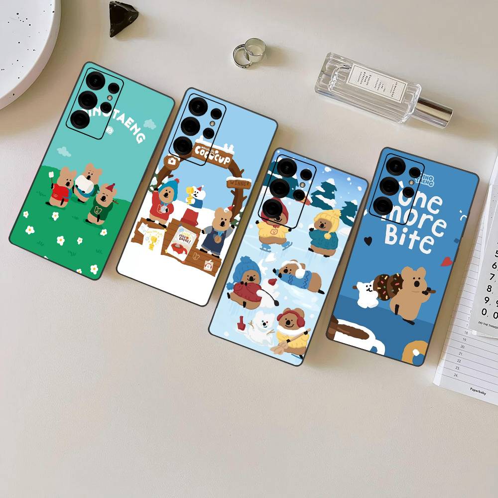 Cute Bear Quokkas Phone Case For Samsung S 24 Fe 25 Ultra Plus 20 Lite 21 30 22 23 24 22 Ultra 5G Fundas
