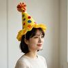 Cheerful Mini Party Clown Hat Headband with Wide Frame for Finishing Party Costumes without a Full-Size Hat Accessory