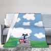 Comfort Pete The Cat Blanket Accessories Bed Decorative Throws And Blankets Lightweight Thin Flannel for Car