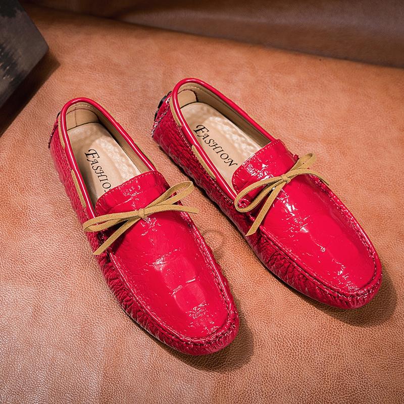 Лоферы мужские кожаные туфли ручной работы повседневные туфли на плоской подошве — фото 4