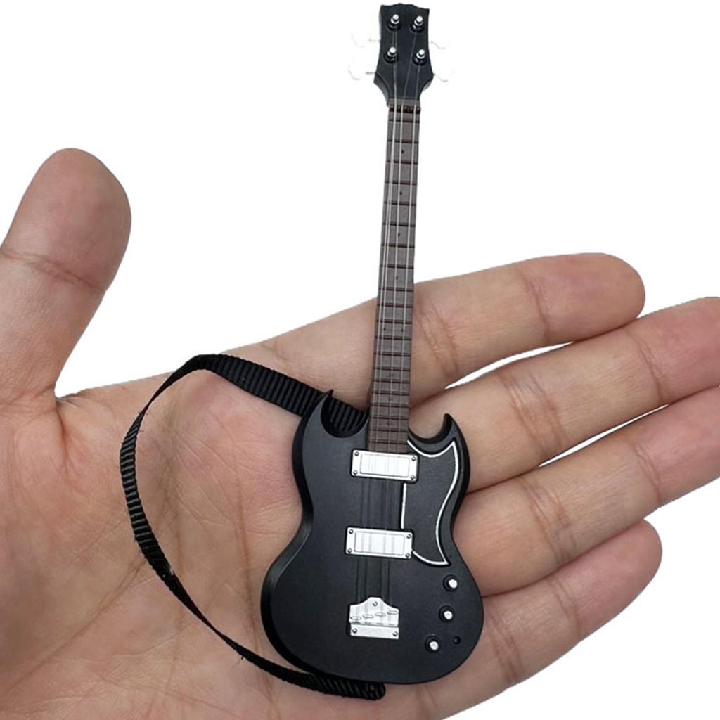 Miniature Guitar Model For Dollhouse 1/12 Scale High Detail Plastic Music Instrument Figurine Dollhouse Decoration