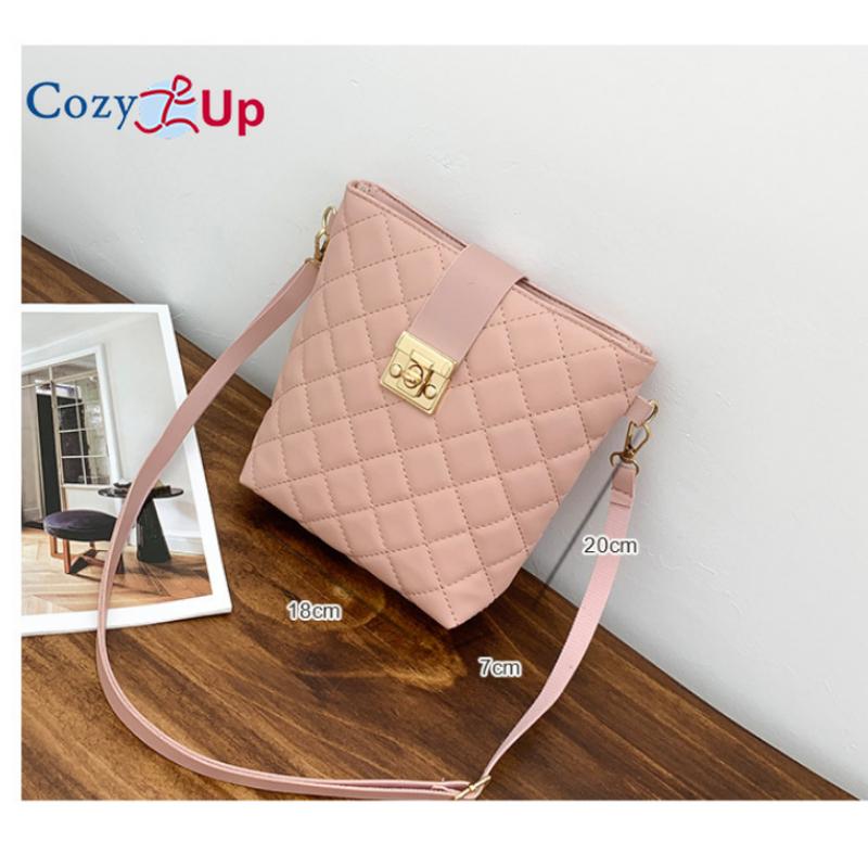 Cozy Up Ling Grid Pattern Bag Casual Women's Small Bag Minimalist Bucket Shoulder Bag