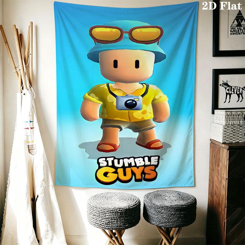 Stumble Guys Tumble Wall Hanging Printed Fabric Blanket Decorative Tapestries for Bedroom Living Room Home Decor
