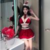 Red Riding Hood Role Play Lingerie - Sexy Christmas Split Skirt
