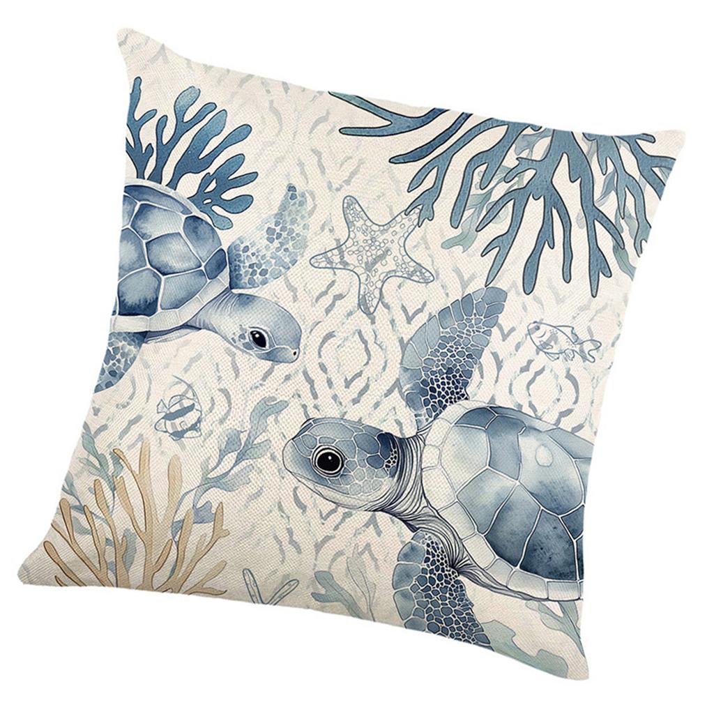 Pillow Case Summer Ocean Linen Pillowcase Ocean Beach Cushion Cover For Home Sofa And Bedroom Cushion Cover