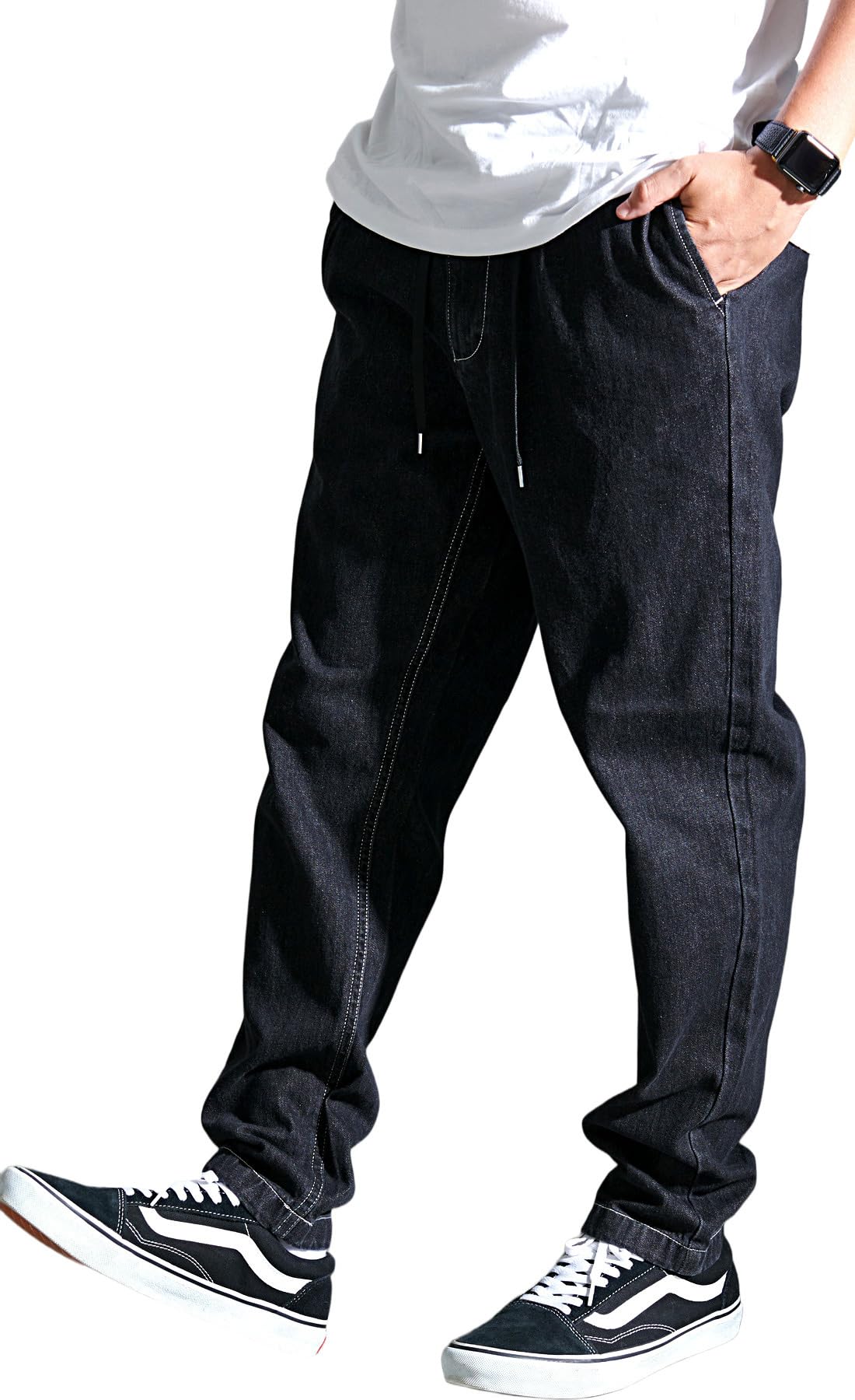 

SILVER BULLET Dickies Men s Unisex Wide Leg Chinos, Logo, T/C Twill, Solid Color, 5122-7400 (Sizes 46 (L), 48 (BLK DENIM))