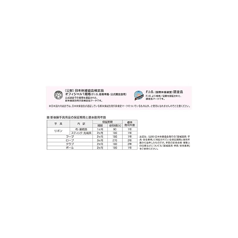SASAKI Rhythmic Gymnastics Ribbon Stick, International Gymnastics Federation Approved, Japan Gymnastics Association Certified, Glass Stick, 60cm