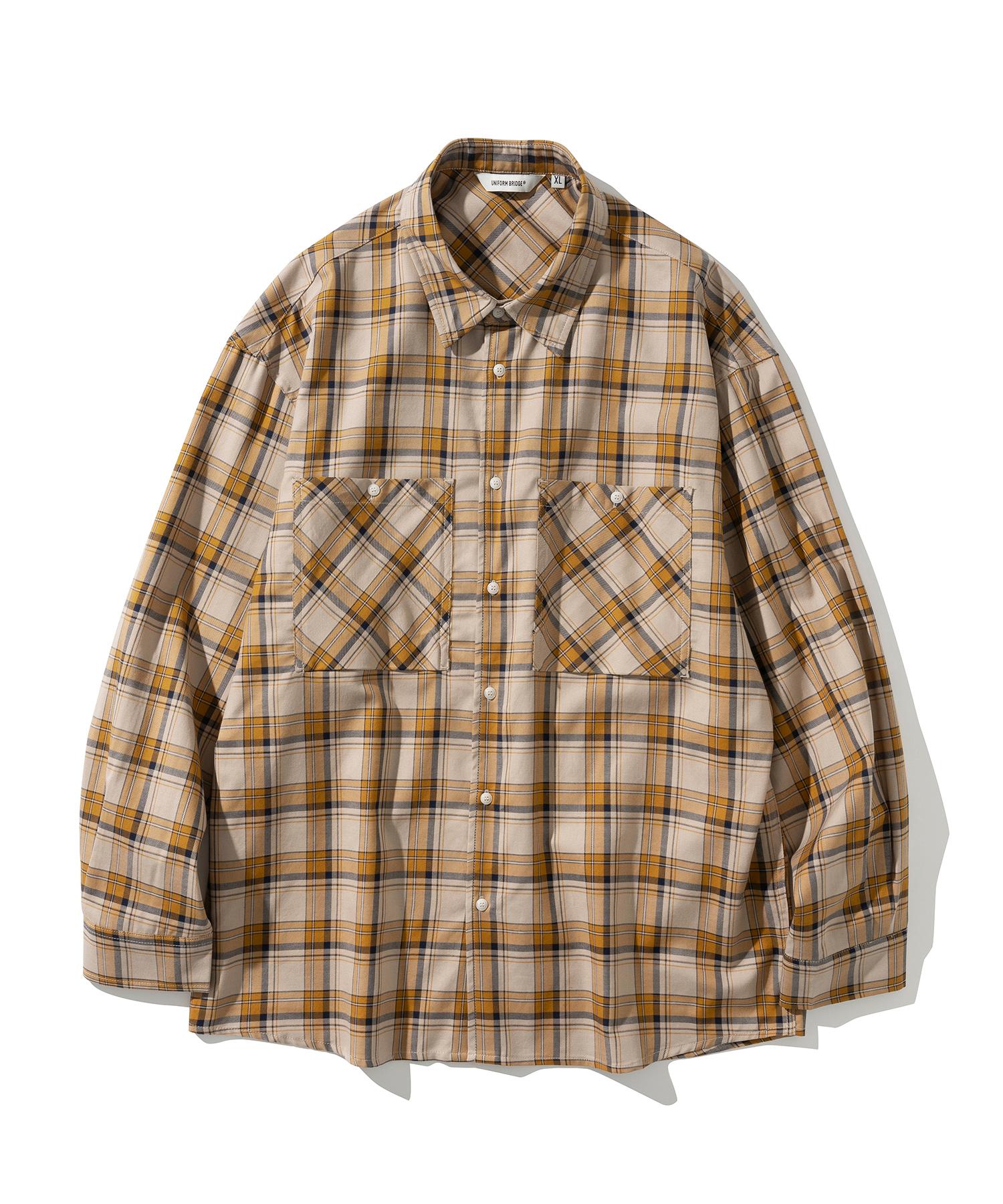Uniform Bridge Two Pocket Check Shirt Yellow M