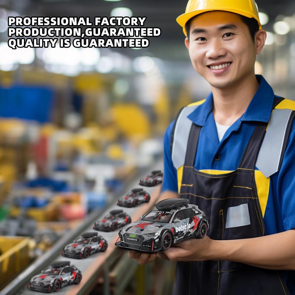 Mașină Model Aliaj Turnat Sub Presiune RS6 Racing Scară 1/24 - Articol Elegant de Colecție, Cadou Perfect pentru Iubit, Obiect de Colecție demn de Expus