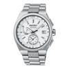ASTRON Series 100 Meters Waterproof Solar Quartz Titanium Strap 41.3mm Men's Watch Silver Dial SBXY085