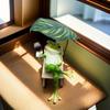 Resin Frog Leisure Lounge Chair Vacation Relaxation Ornament Desktop Living Room Balcony Landscaping Decoration Crafts