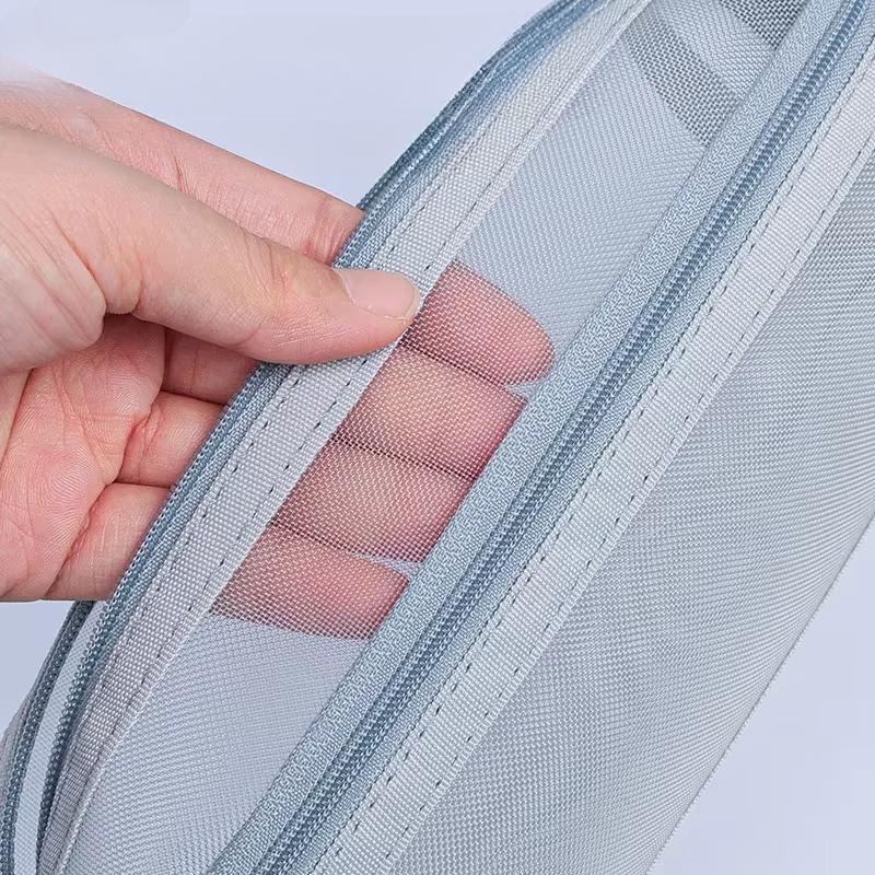 Mesh Cosmetic Bag Mesh Makeup Bags Transparent Mesh Zipper Pouch For Offices Travel Storage Bags Toiletry Bags Makeup Pouch