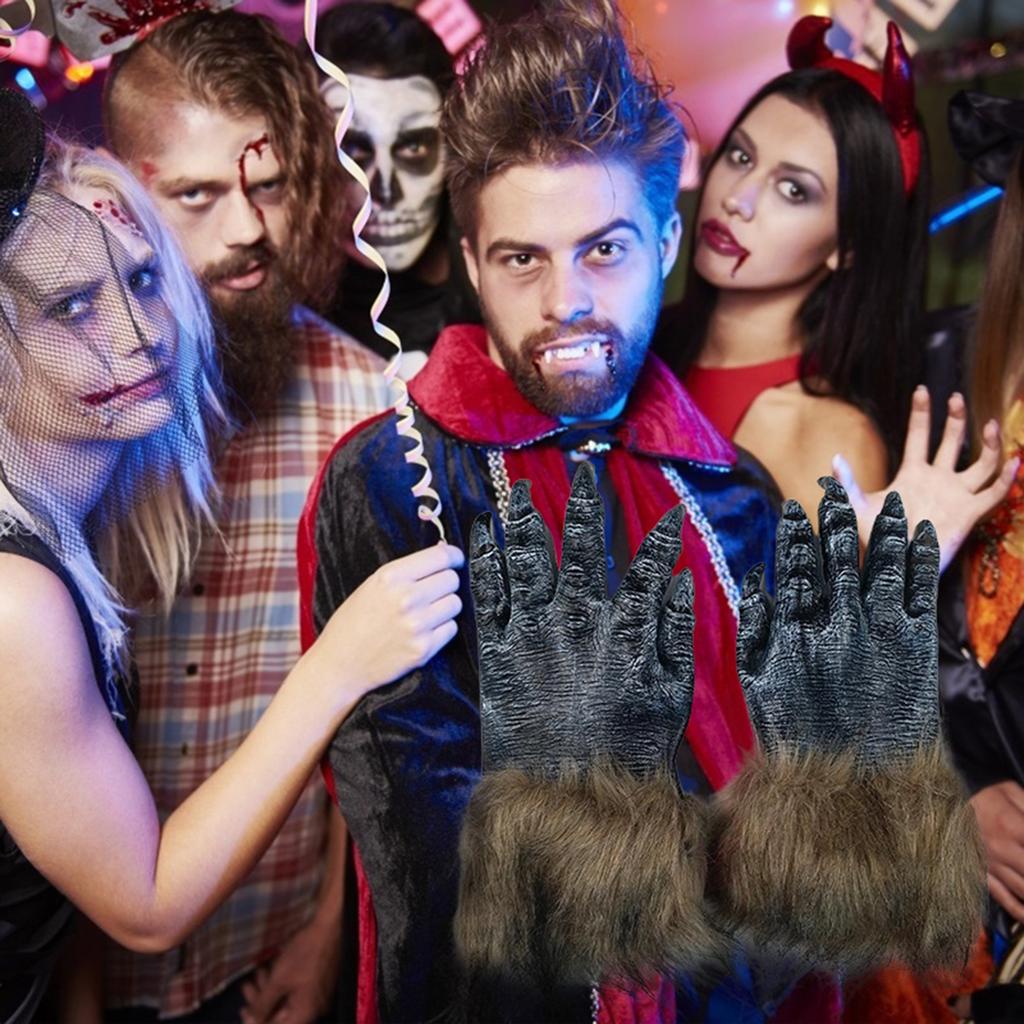 (Can Be Sold In Combination with sku210714TW05) Halloween Horror Demon Masquerade Props (Wolf Gloves)