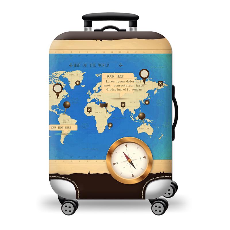 Washable Luggage Cover XL 29-32 Inch Travel Colorful Cartoon World Animal Vintage Map Suitcase Protector Baggage Washable Luggage Cover XL 29-32 Inch Travel Colorful Cartoon World Animal Vintage Map Suitcase Protector Baggage
