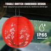 LED Solar Lantern 30cm Plum Blossom Decorative Lantern IP65 Waterproof Chinese Traditional Hanging Lanterns for Garden Porch