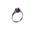 Natural Amethyst Gemstone 925 Sterling Silver Designer Ring Size 4.5 US