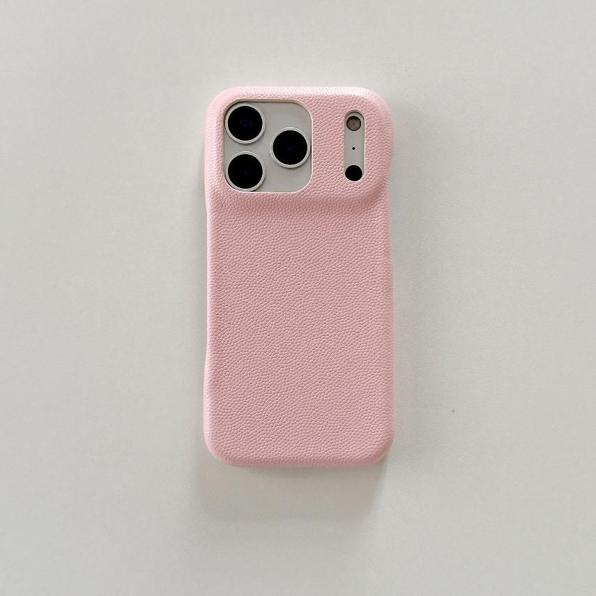 Luxury Leather Textured Phone Case with Lanyard for Apple 15 & 16