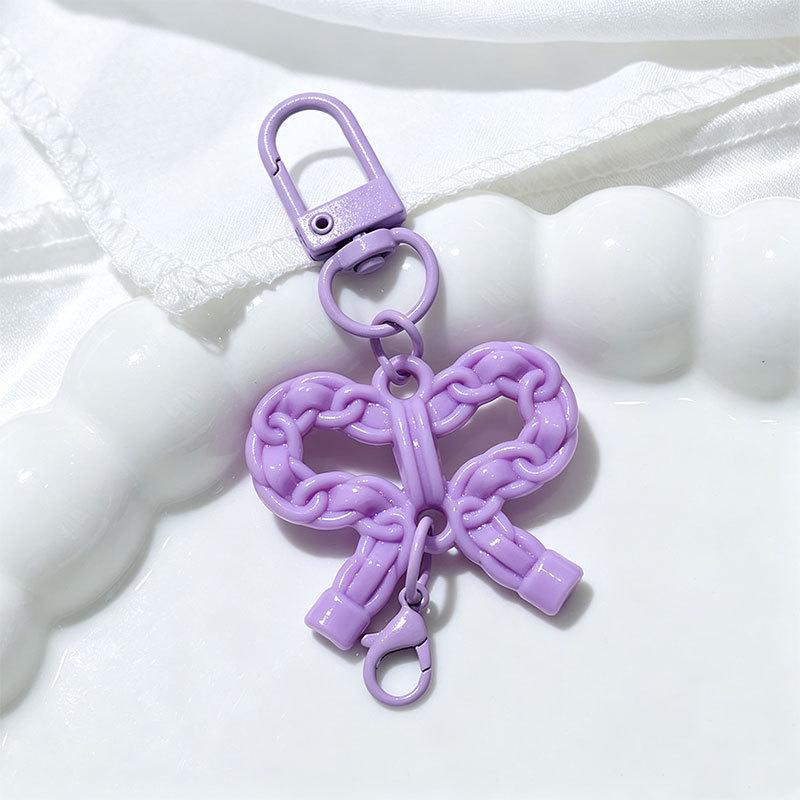 Summer Dopamine Transparent Bow Acrylic Keychains for Girls' Bags - DIY Charms & Accessories Gifts