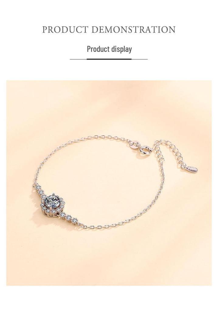 Simulated Moissanite & Zirconia Star Bracelet - Valentine's Jewelry Gift