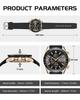 BY BENYAR Analog 30M Water Leather Gift for Black Gold Men's Watch, Chronograph, Watch, Resistant, Business, Simple, Stylish, Popular, Formal, Strap,