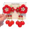 Hanfu Headwear Children's New Year Hairpin Tang Suit Cute Chinese Style Red Barrettes Sweet Rabbit Ear Ancient Style Hair Clip