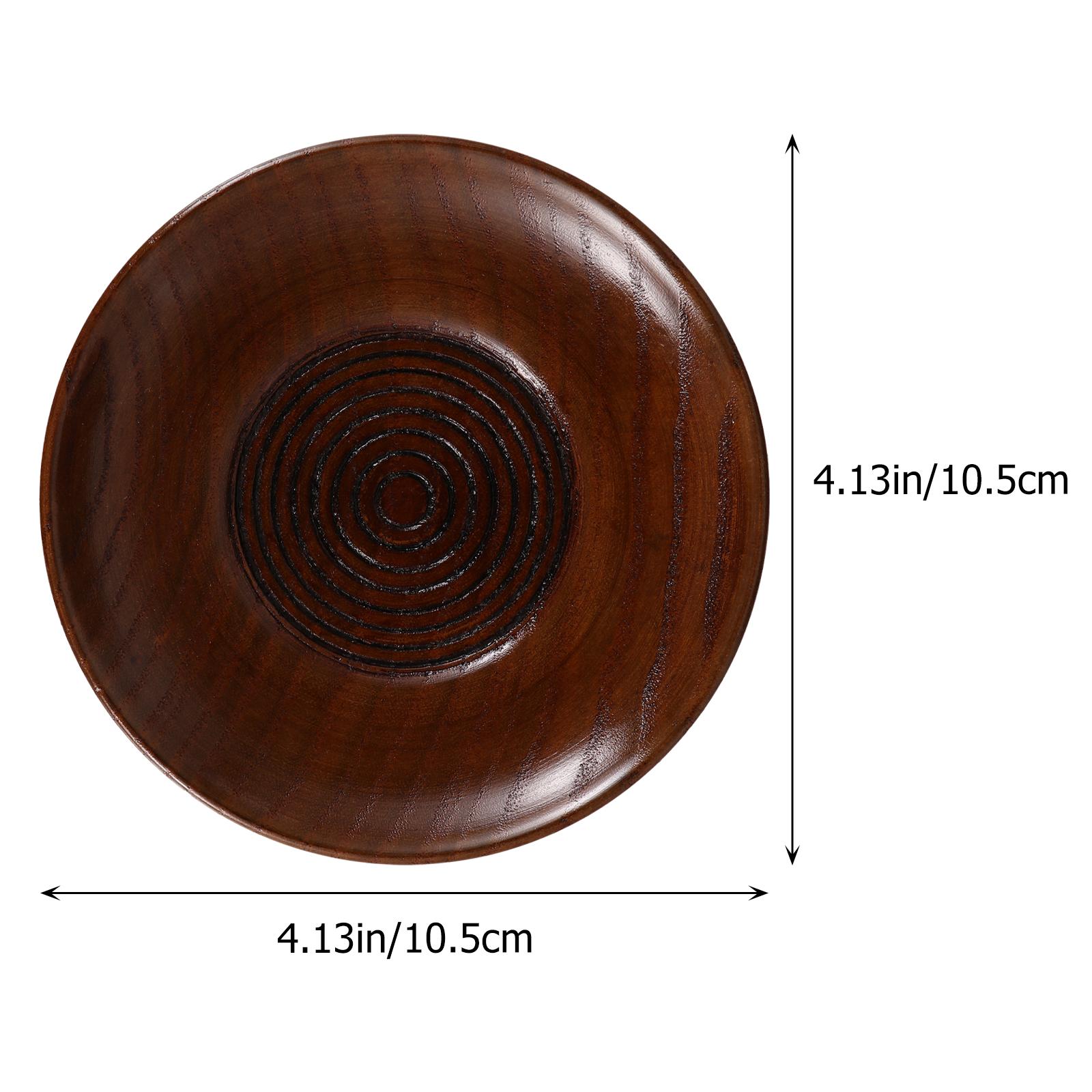 

1Pcs Round Solid Wood Coffee Cup Coaster Stable Performance Tea Cup Holder Snack Plate for Home Cafe Restaurant Display
