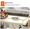 Gold Multi-Layer Nordic Mobile Beverage and Dining Cart for Hotels and Restaurants