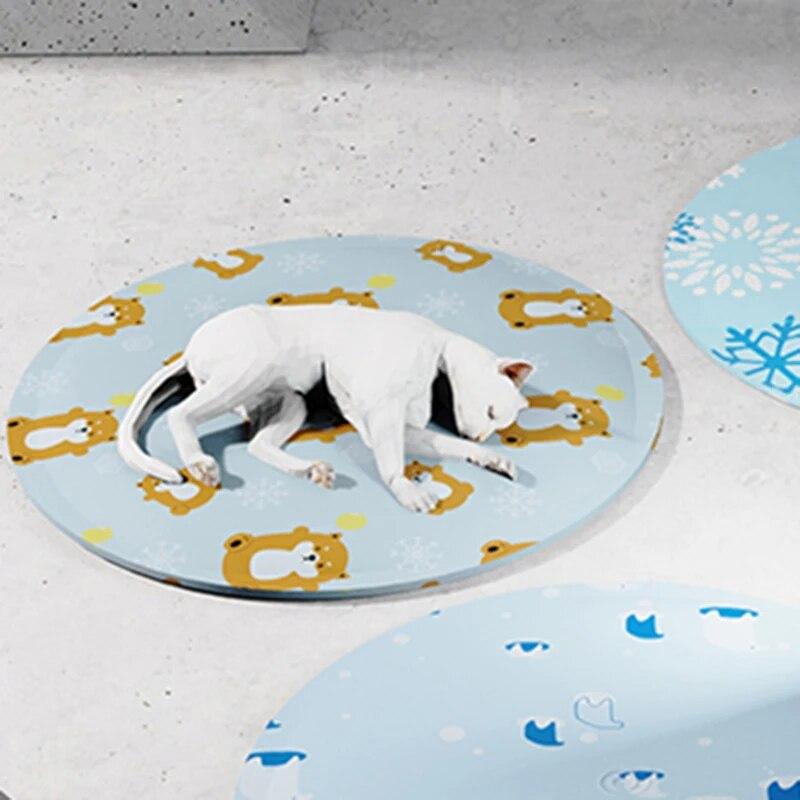 Summer Pet Cooling Mat Breathable Ice Blanket Suitable For Dogs Cats Pets Sleep Cold Bed Washable Ice Silk Pads Cushion Pet Accessories Decor