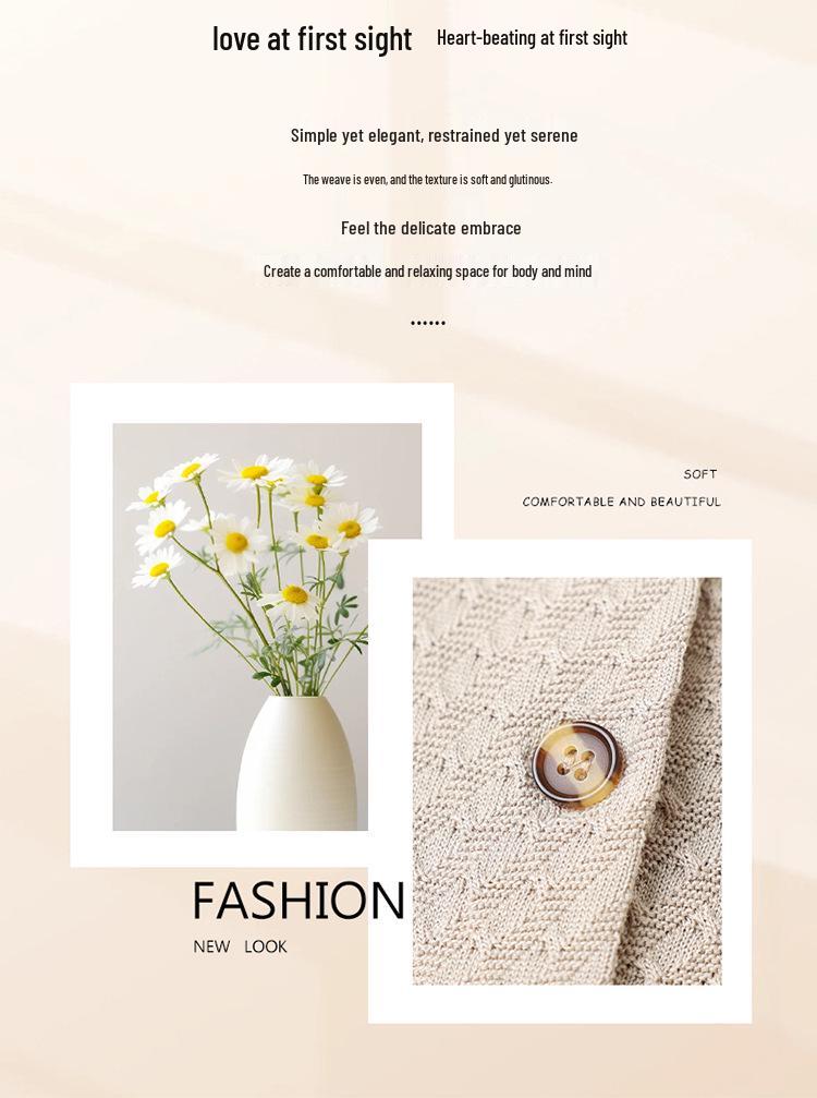 2026 Spring Fashion Cardigan & Knit Top Set for Young & Middle-aged Women