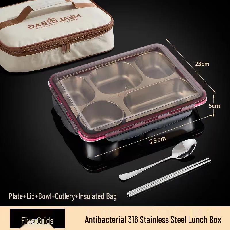 Divided Stainless Steel Leak-Proof Lunch Box
