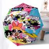 1pc Powerpuff Girls Automatic Opening Folding Umbrella with 8-Bone Iron Frame, Portable Design for Outdoor Use, Perfect Gift for Fans, Travelers, and