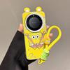 KEYSION Cute Ear Cartoon Case for HONOR X9A 5G with Lanyard Soft Silicone+PC Shockproof Phone Cover for Huawei Magic 5 Lite 5G