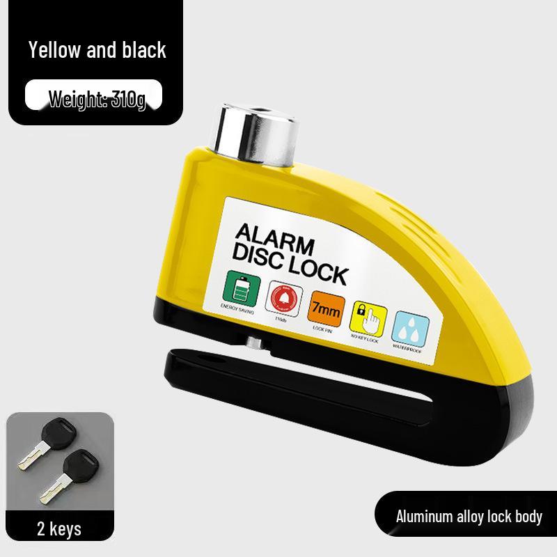 Blocca Disco Freno Antifurto Universale per Auto, Moto e Biciclette con Sistema di Allarme