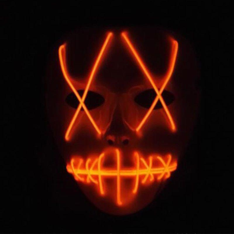 Eye-catching Halloween Scary Mask Cosplay With Led Lights For Unforgettable Costume Parties