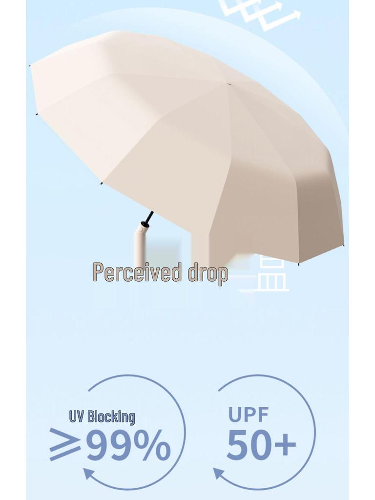 Extra Large Automatic Umbrella with Reinforced Anti-UV Sun Protection and Custom Print