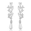 ZAKOL Classic Gorgeous Sliver Color Shiny Zirconia Drop Earrings Luxury Festival Zircon Gifts for Women Mom Friends