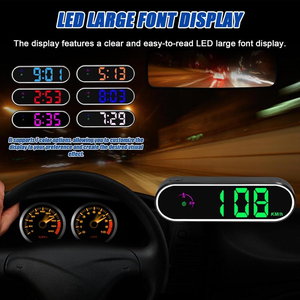 USB Plug and Play GPS Speedometer Night Vision HUD Display Digital Speed Meter Car Dashboard